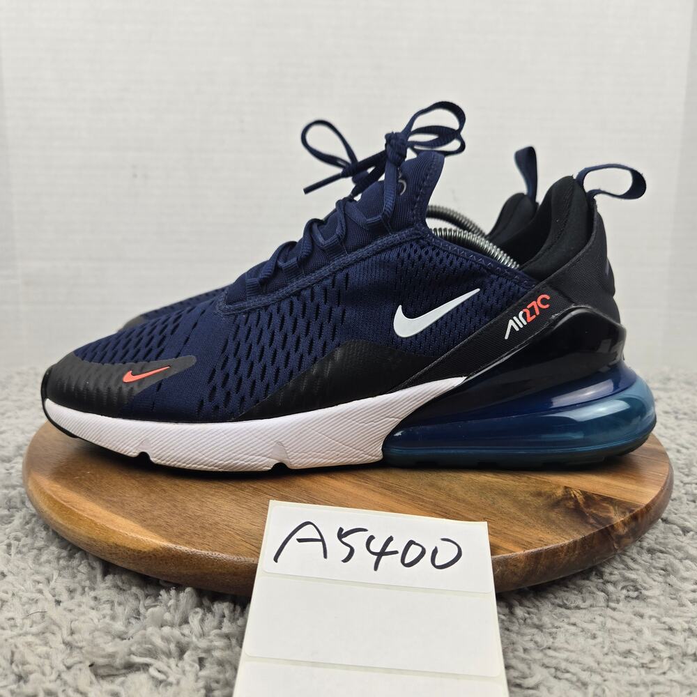 Nike Mens 10.5 Air Max 270 Midnight Navy Bright Crimson Daily Sneaker FD0279-400